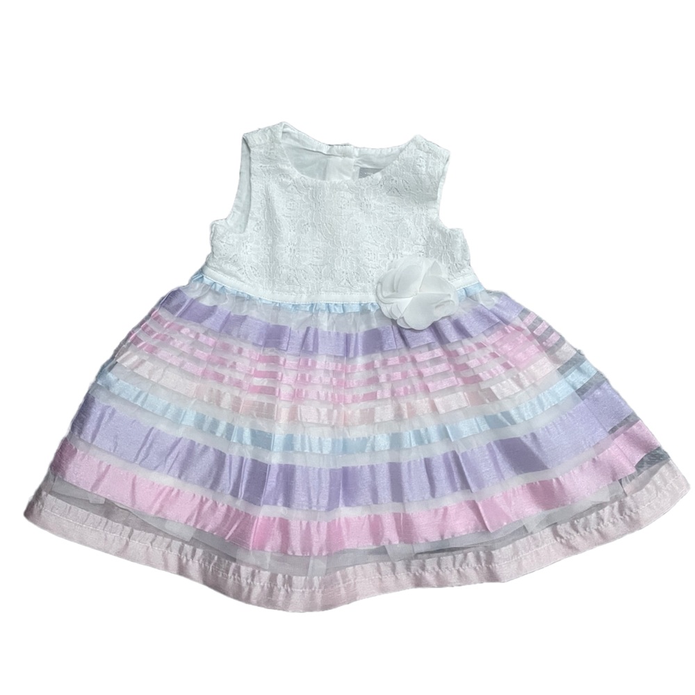 The Children’s Place Pastel Rainbow Baby Doll Dress Size: 6-9M